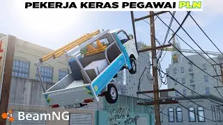 Serba Serbi Mobil PLN Benerin Listrik 😅😂 BeamNG Drive Gameplay Indonesia