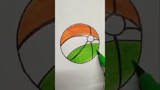 football shap tiranga art #independencedaydrawing #nationaldayart #15august