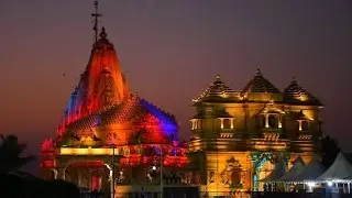 Shamlaji temple lighting show # Gujarat #temple #krishna #devotional #shamlaji mandir light show