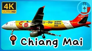 🇹🇭Chiang Mai Int Airport Plane Spotting｜泰国清迈国际机场飞机起飞降落视频
