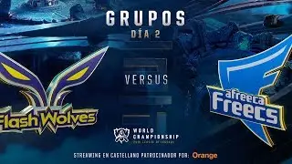 FLASH WOLVES VS AFREECA FREECS | WORLDS GRUPOS | D&Iacute;A 2 | LEAGUE OF LEGENDS WORLDS (2018)