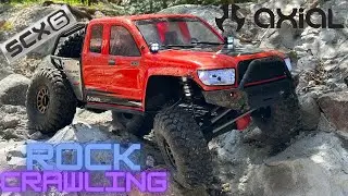 Axial SCX6 Ползание по скалам (часть 1)