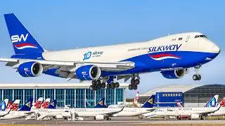 ✈️ 80 AIRPLANE TAKEOFFS & LANDINGS in 45 MINS 🇰🇿 Almaty Airport Plane Spotting [ALA/UAAA]