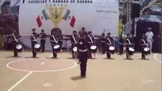 Banda de guerra Halcones, Esc. Antonio Barbosa Heldt, de Morelia, en Ixtapa, Zihuatanejo 2013