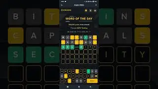 Binance Crypto WODL Answer Today | Word Of The Day | SAFU Trading Theme