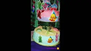 PASTELITO CON PECES VIVOS 2 CUMPLEA&Ntilde;OS