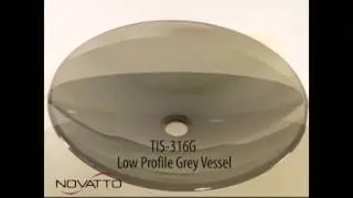 Novatto Black Glass Vessel Sink - TIS-316G - Tempered Glass Sink