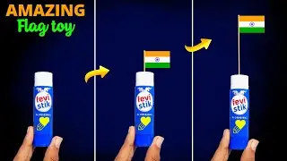 Easy and simple Independence day craft , how to make working flag hoisting at home
