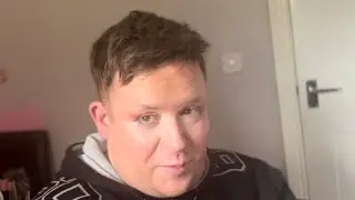 Doing my husbands makeup!
