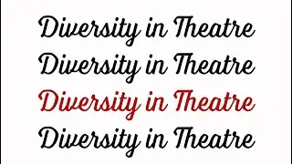 Diversity in Theatre: The Extended Interview