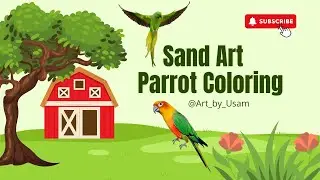 Sand Art Parrot 🦜 Easy DIY Craft for Kids ✨