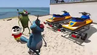 Oggy Using Magical Brush to Draw Super Bike in Gta 5 | Oggy Whatever Draw Comes To Real