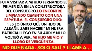 Fui A La Obra Y Encontré A Mi Hijo Limpiando Cemento… El Consuegro Se Burló: 