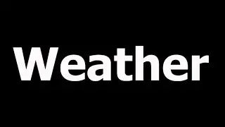 How to sign the Weather in BSL
