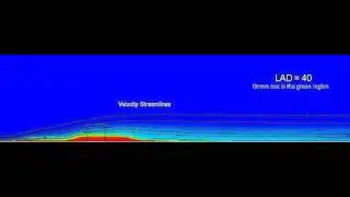 CFD simulation of wind blown sand over Marram grass with a leaf area density (LAD) of 40