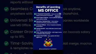 Benefits of Learning MS Office #MSOffice #LearnWithMunthasoft #DigitalSkills #CareerGrowth