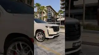 Cadillac Escalade 2023 with ESTHETE widebody kit made of gloss black by LARTE Design in Dubai , UAE