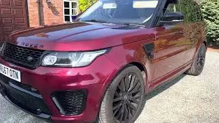 2017 67 RANGE ROVER SPORT SVR SPECTRAL RED CHROMAFLAIR PAINT & CARBON INTERIOR! HUGE RARE SPEC!