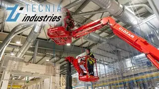 Tecnia Industries | Op&eacute;ration de manutention lourde et transfert industriel ligne de production XXL
