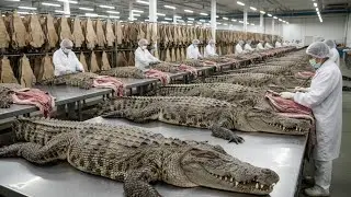 How Crocodiles Become Meat and Luxury Leather Products | Full Process | Million-Dollar Products