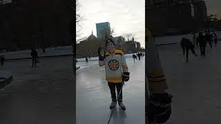 Christmastime Pond Hockey in Boston 🏒