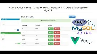 Vue.js Axios CRUD (Create, Read, Update and Delete) using PHP MySQLi