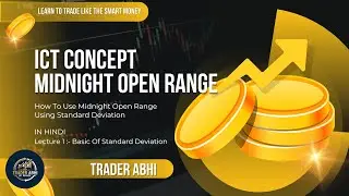 How To Use Midnight Open Range Using Standard Deviation || ICT CONCEPT || Trader Abhi #ict #smc