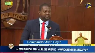 Commander Alvin Gayle || Director General OPDEM || Special Press Briefing Hurricane Melissa Recovery