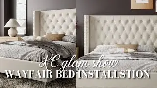 Wayfair queen size tufted bed| bed installation
