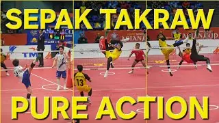 Pure Sepak Takraw Skills | Insane Roll Spikes, Blocks & Reflex Saves