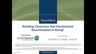 Avoiding Conscious and Unconscious Discrimination In Hiring
