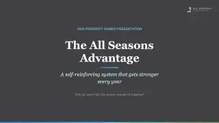 2025 All Seasons Resort Lodging Park City Owner Presentation
