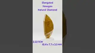 Natural Diamond - Gold Yellow Sparkling Elongated Hexagon Rose Cut For Gift #diamond #natural