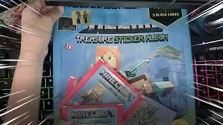 Minecraft Treasure Sticker Album Unboxing