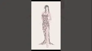Digital Art Painting of Yor Forger from anime SPYxFamily in a Dress of Thorns #digitalart #shorts