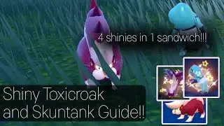 Как охотиться на Токсикроака и Скунтанка в Pokemon Scarlet и Violet!!