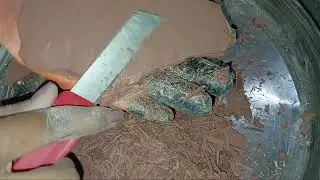 Red shale stone big💥unshaped]😋soft wet cleaning #asmr #satisfying #relxing #asmrcleaning#viralvideo