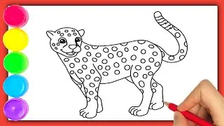 Jaguar drawing for kids, How to draw jaguar easy step by step