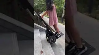 Innovative stair climbing trolley 👌#technology