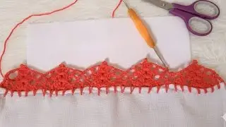 Barrado f&aacute;cil em croch&ecirc; (Canhotos)  #professoraelisacroche #circuloprodutos #crochet #diy