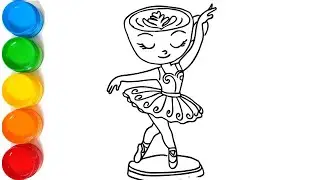 Coloring Ballerina Cappuccina ItalianBrainrot | Draw Easy 100M