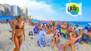 LEBLON 🇧🇷Rio de Janeiro Brazil 2021 - [Beach Walk Full Tour]