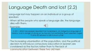 Language Maintenance
