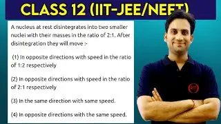 A nucleus at rest disintegrates into two smaller nuclei with their masses in the ratio of 2 : 1.
