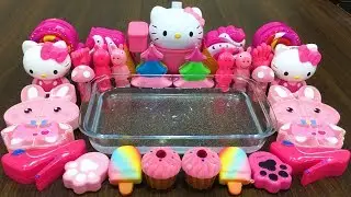 Special Series #68 PINK ! Mixing Random Things into Clear Slime ! Misa Slime Satisfying Slime Video