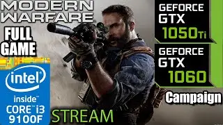 Call Of Duty Modern Warfare Campaign - GTX 1050 ti - GTX 1060 - i3 9100f - Performance Benchmark PC