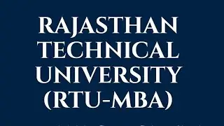 RTU MBA I Semester~Topic wise Notes and Online Videos