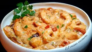 ✅️LANGOSTINOS en salsa súper CREMOSA❤️