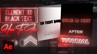 Fix Element 3D Black Text Tutorial | After Effects