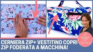 Cucire la cerniera zip con vestitino | foderata a macchina | trucco di cucito per cerniera